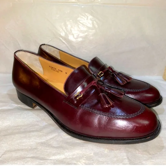 Bruno Magli Tulio Burgundy Loafers 10.5 BRUNO MAGLI Burgundy/Brown Loafers - 11.5M - Handmade in  main image 2
